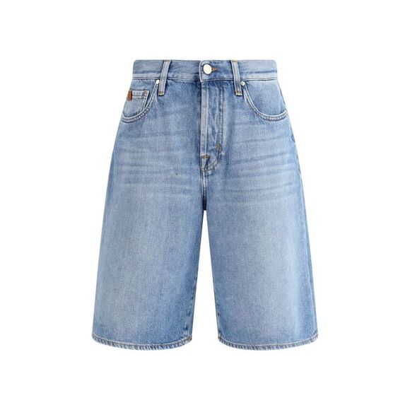 Jacob Cohen Blue Cotton Bermuda Women's Shorts